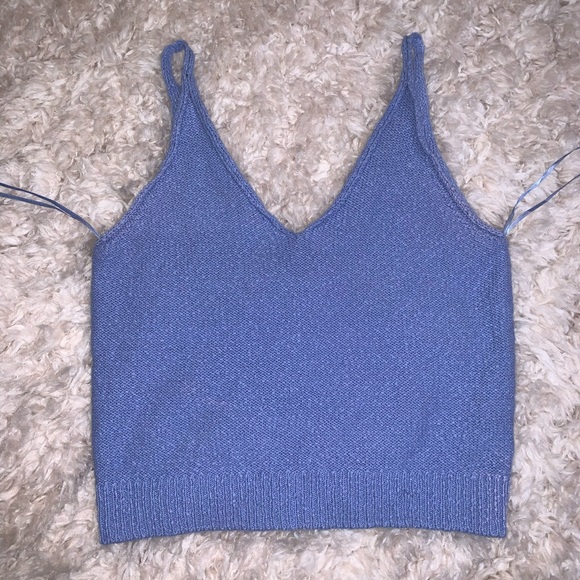 ZARA Baby Blue Knit Top🤍 - Picture 2 of 4